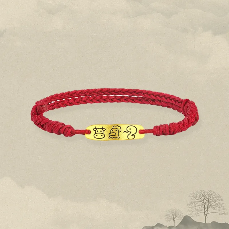 Zheng Tai Fook Gold Bracelet Unisex-2