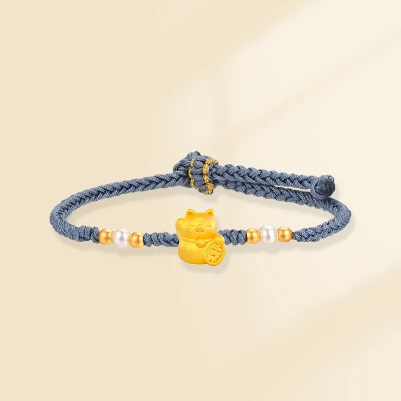 Zheng Tai Fook Gold Bracelet Unisex-3
