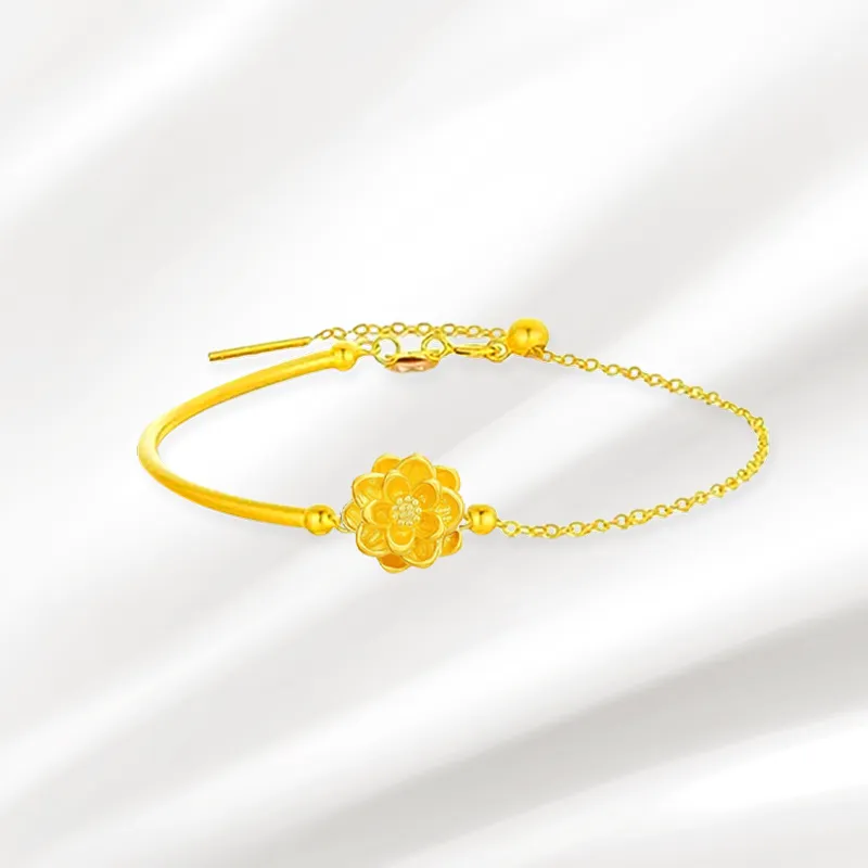 Zheng Tai Fook Gold Bracelet Unisex-3