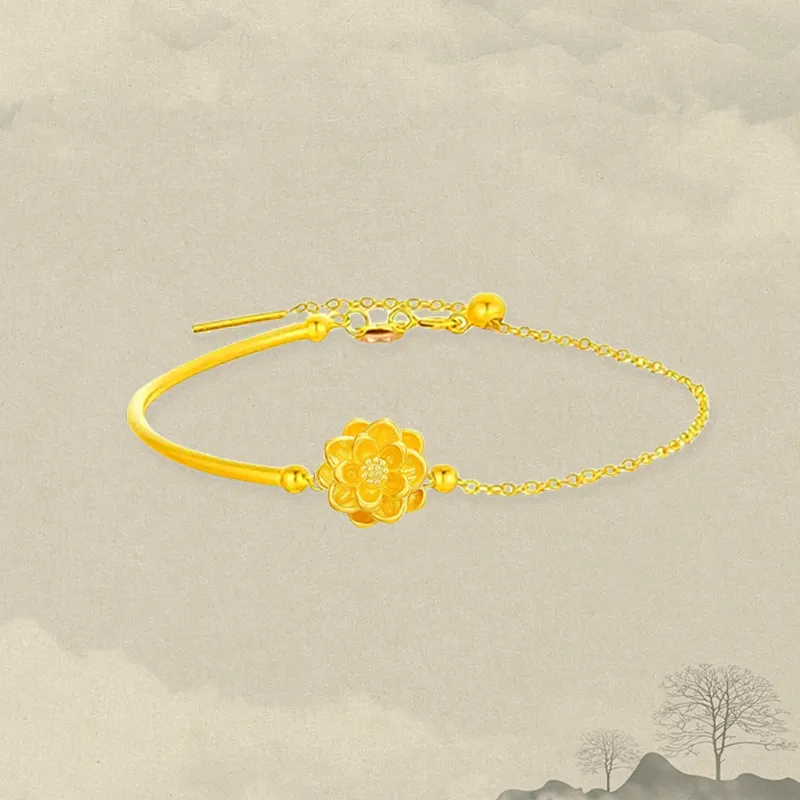 Zheng Tai Fook Gold Bracelet Unisex-1