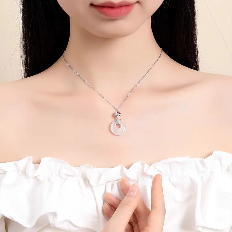Zheng Tai Fook Chalcedony Necklaces Unisex-4
