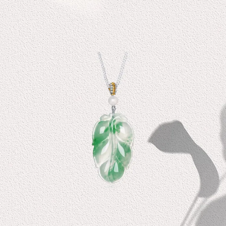 Zheng Tai Fook African Emerald Jade Necklaces Unisex-3