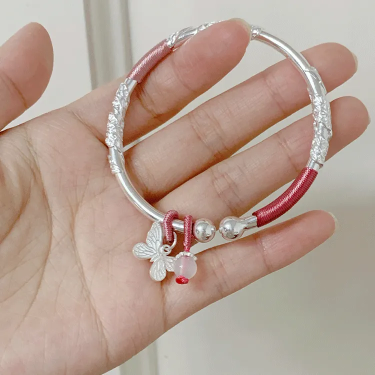 Zheng Tai Fook Alloy Bangles Unisex Girlfriend Bestie-4