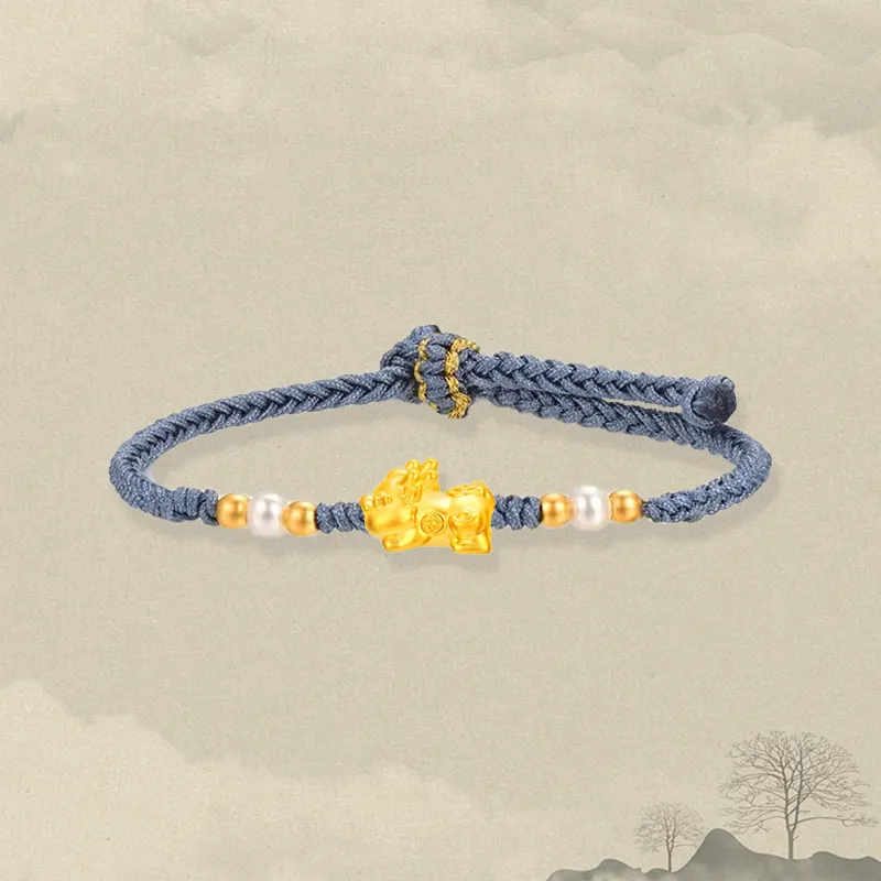 Zheng Tai Fook Gold Bracelet Unisex-3