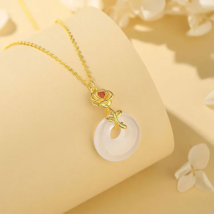 Zheng Tai Fook Chalcedony Necklaces Unisex-1