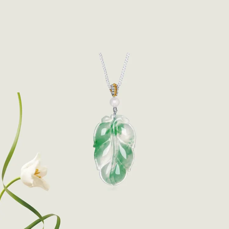 Zheng Tai Fook African Emerald Jade Necklaces Unisex-1
