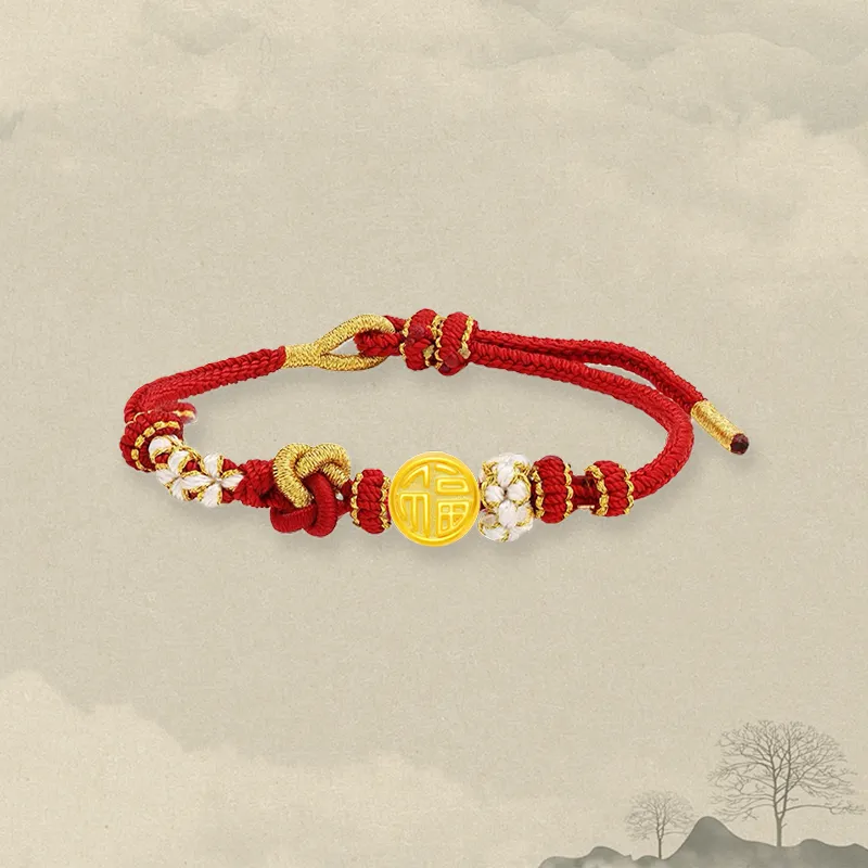 Zheng Tai Fook Gold Bracelet Unisex-3