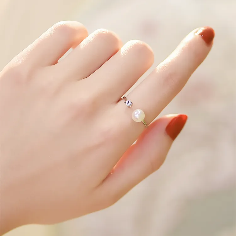 Zheng Tai Fook Pearl Rings Women's-3
