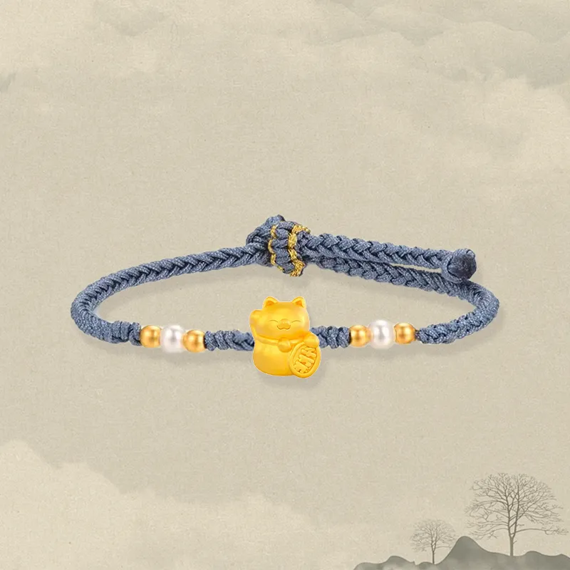 Zheng Tai Fook Gold Bracelet Unisex-4