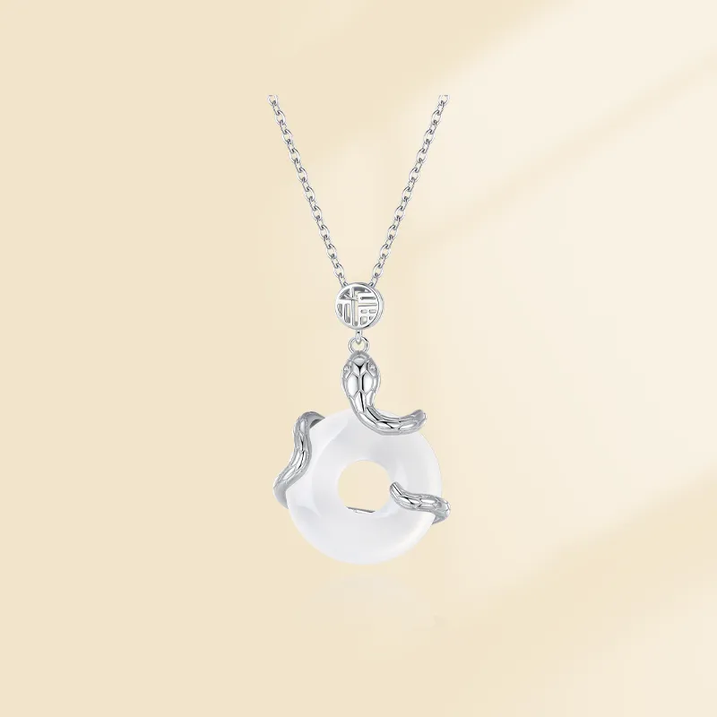 Zheng Tai Fook Chalcedony Necklaces Unisex-4