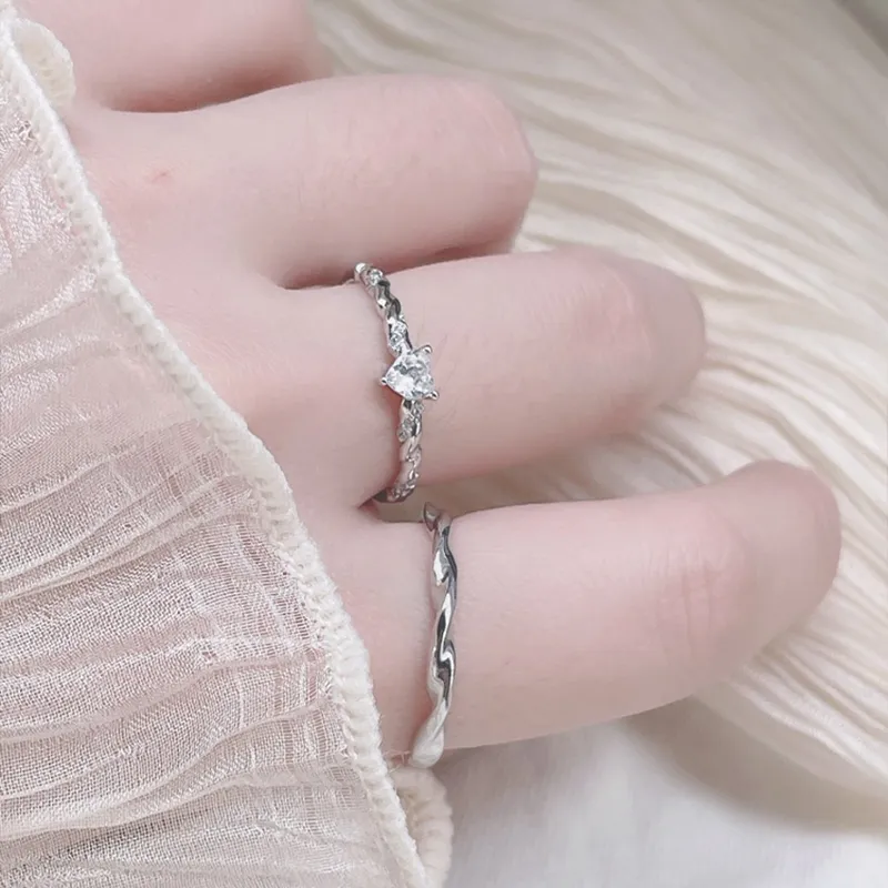 Zheng Tai Fook Cubic Zirconia Rings Unisex-2