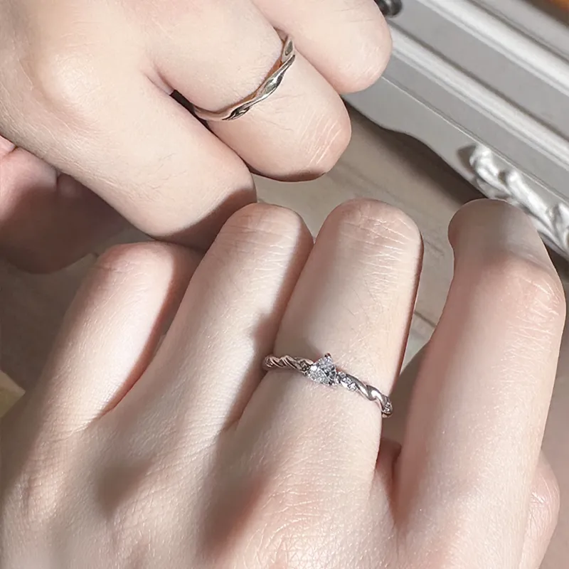 Zheng Tai Fook Cubic Zirconia Rings Unisex-3