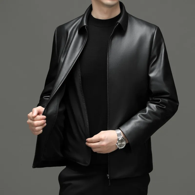 Automobili Lamborghini Leather Jacket Unisex Black-2