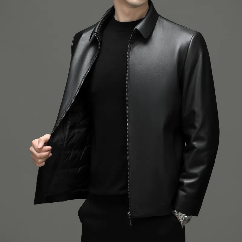 Automobili Lamborghini Leather Jacket Unisex Black-4
