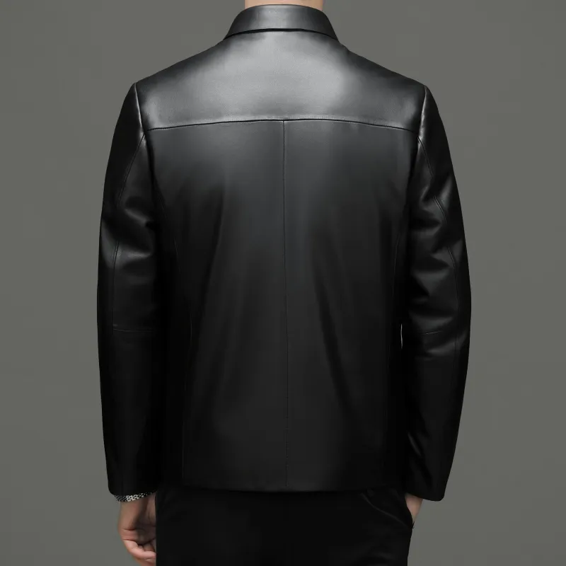 Automobili Lamborghini Leather Jacket Unisex Black-7