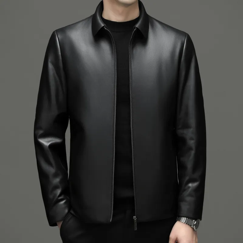 Automobili Lamborghini Leather Jacket Unisex Black-3