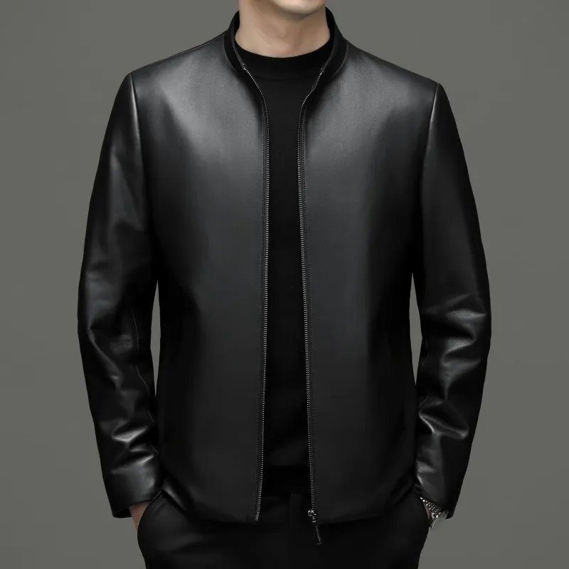 Automobili Lamborghini Leather Jacket Unisex Black-6