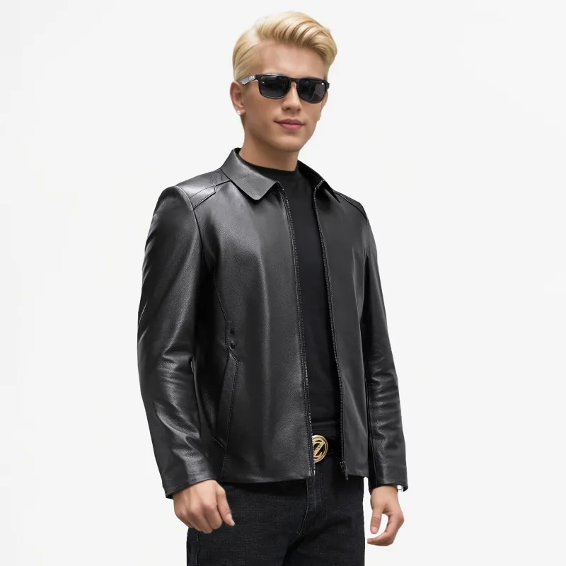 Automobili Lamborghini Leather Jacket Unisex Black-3