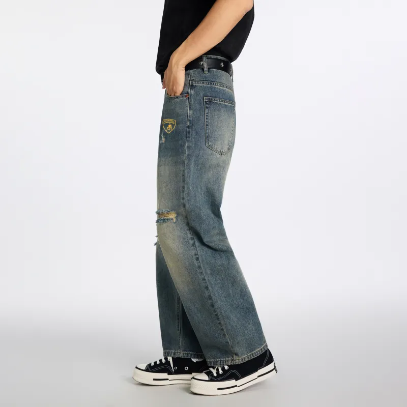 Automobili Lamborghini Jeans Unisex Blue-4