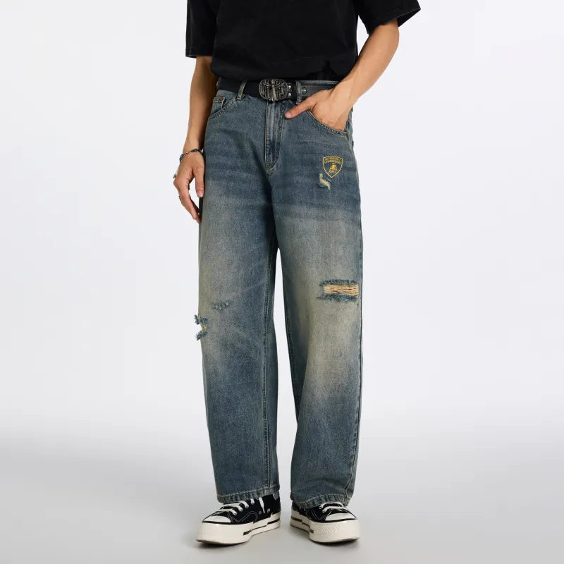 Automobili Lamborghini Jeans Unisex Blue-2