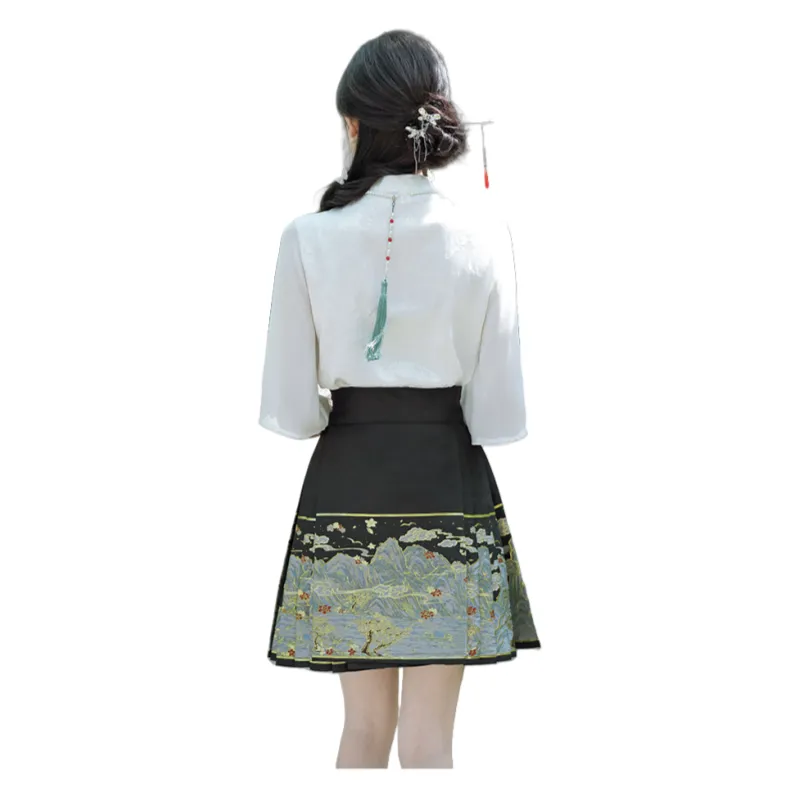 SONDR Casual Short Skirts Women's Knitted Gold Mamianqun-1