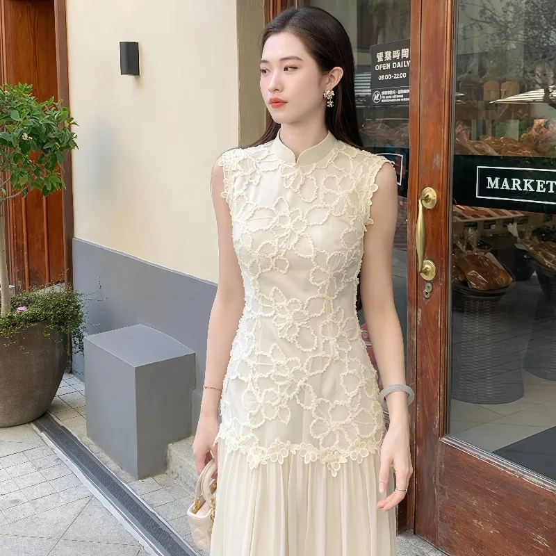 SONDR Sleeveless Dresses Women's White Sleeveless-3