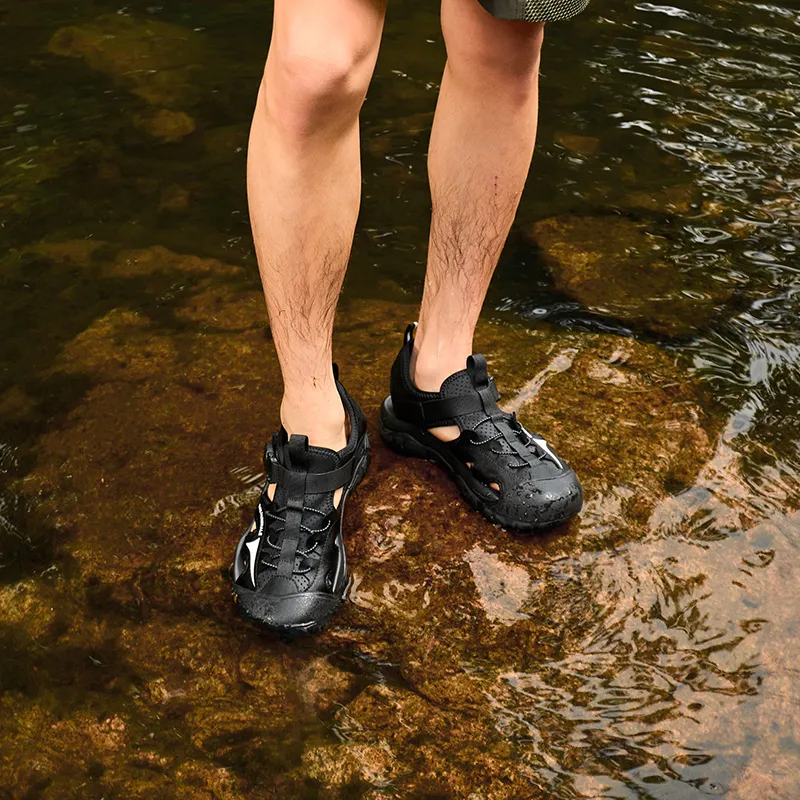 FAIRWHALE River Trekking Shoes Men Warrior Black/Pearl Gray-15