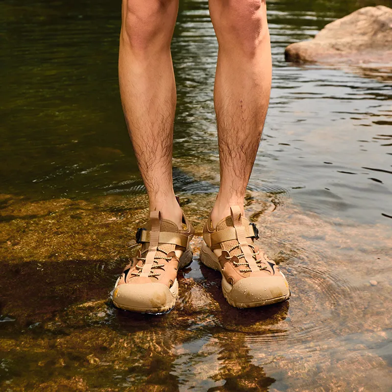 FAIRWHALE River Trekking Shoes Men Warrior Black/Pearl Gray-5