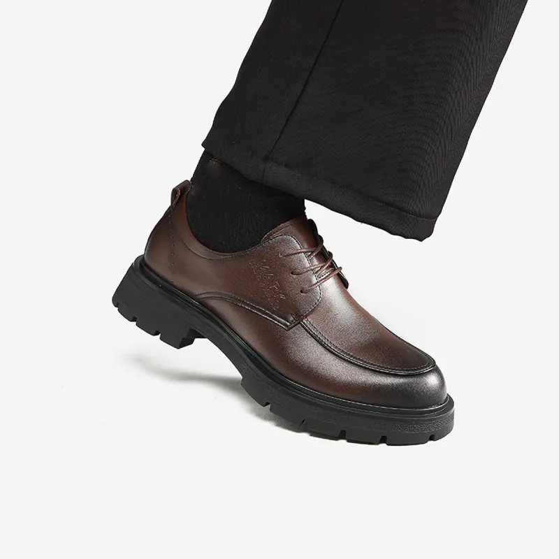 FAIRWHALE Dress Shoes Men Low Top Black/Brown-17