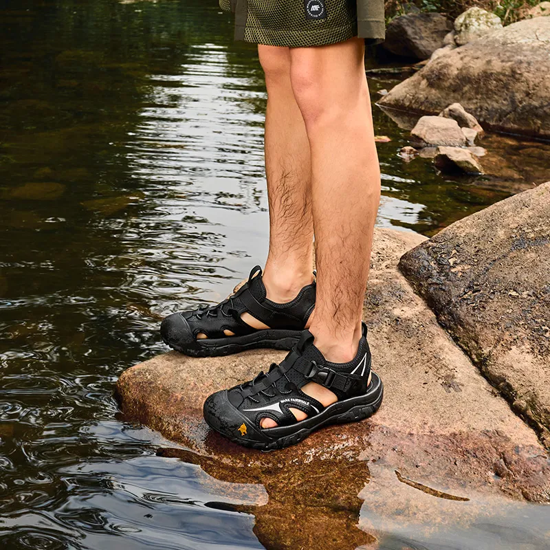 FAIRWHALE River Trekking Shoes Men Warrior Black/Pearl Gray-13