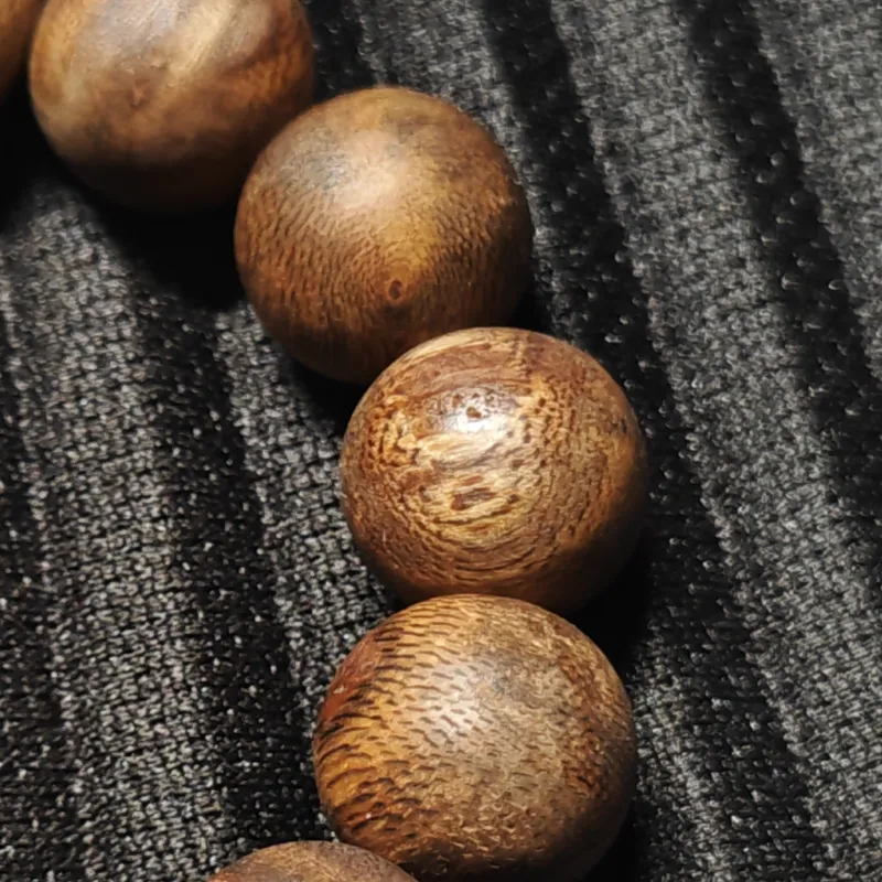 Guansha Qinan Agarwood Zodiac Year Wealth Attracting Beaded Bracelet Unisex-8