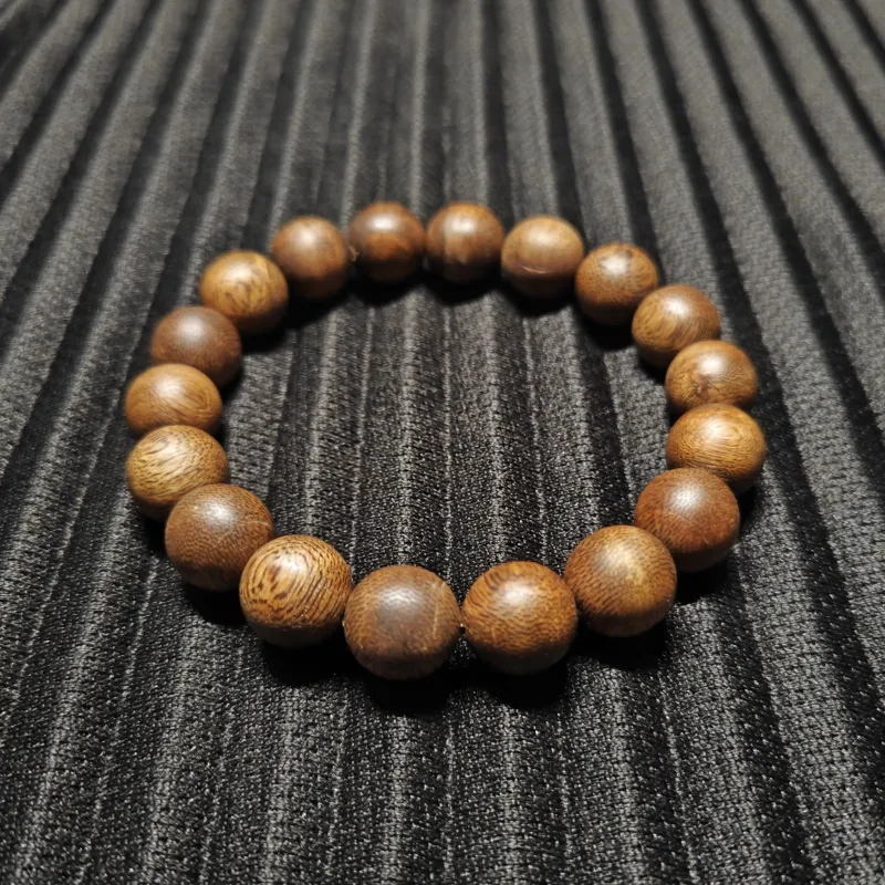 Guansha Qinan Agarwood Zodiac Year Wealth Attracting Beaded Bracelet Unisex-2