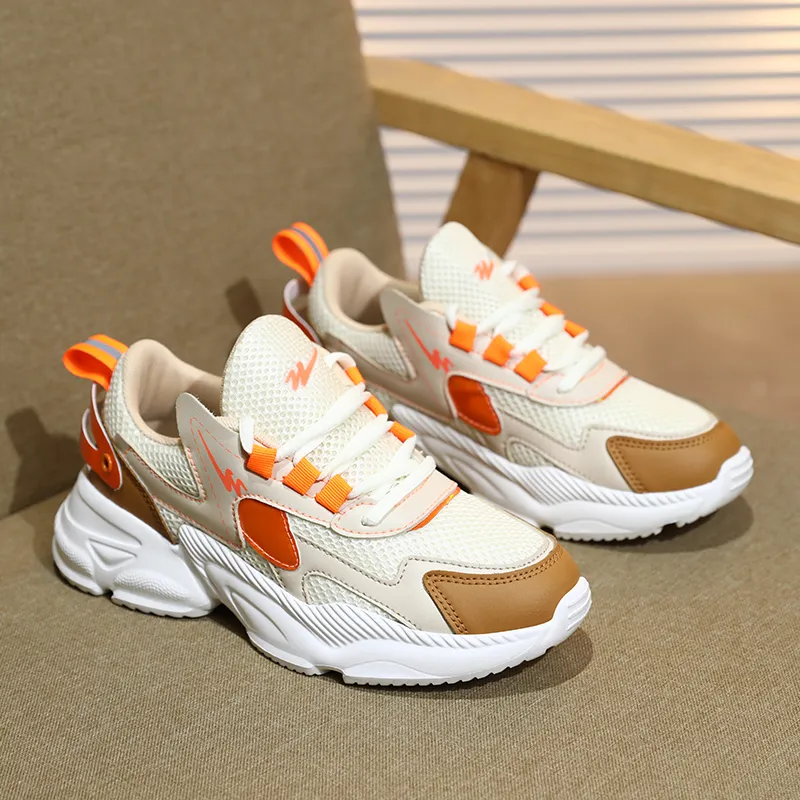 DOUBLE STAR 88 Anti Slip And Wear Resistant Breathable Low Top Chunky Sneakers Women's-7