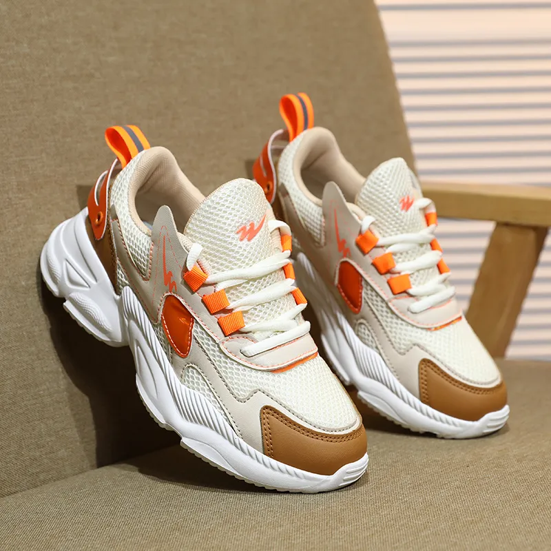 DOUBLE STAR 88 Anti Slip And Wear Resistant Breathable Low Top Chunky Sneakers Women's-6