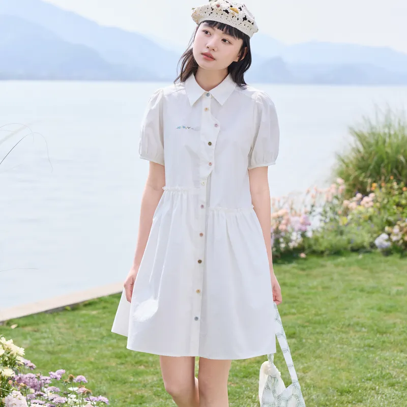ZIHAN Short Sleeved Dress Women's-4