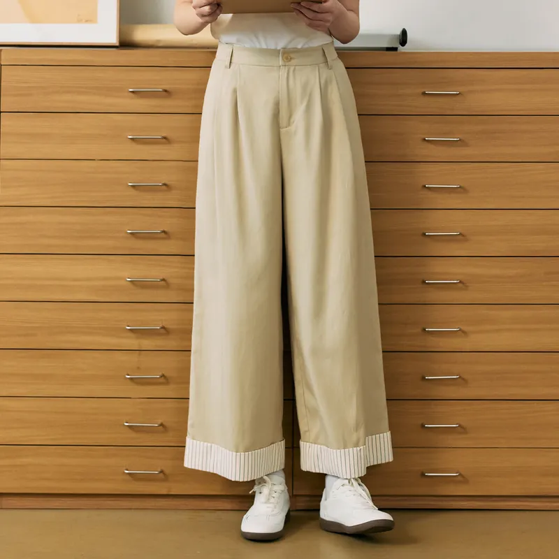 ZIHAN Casual Pants Women's Beige-2