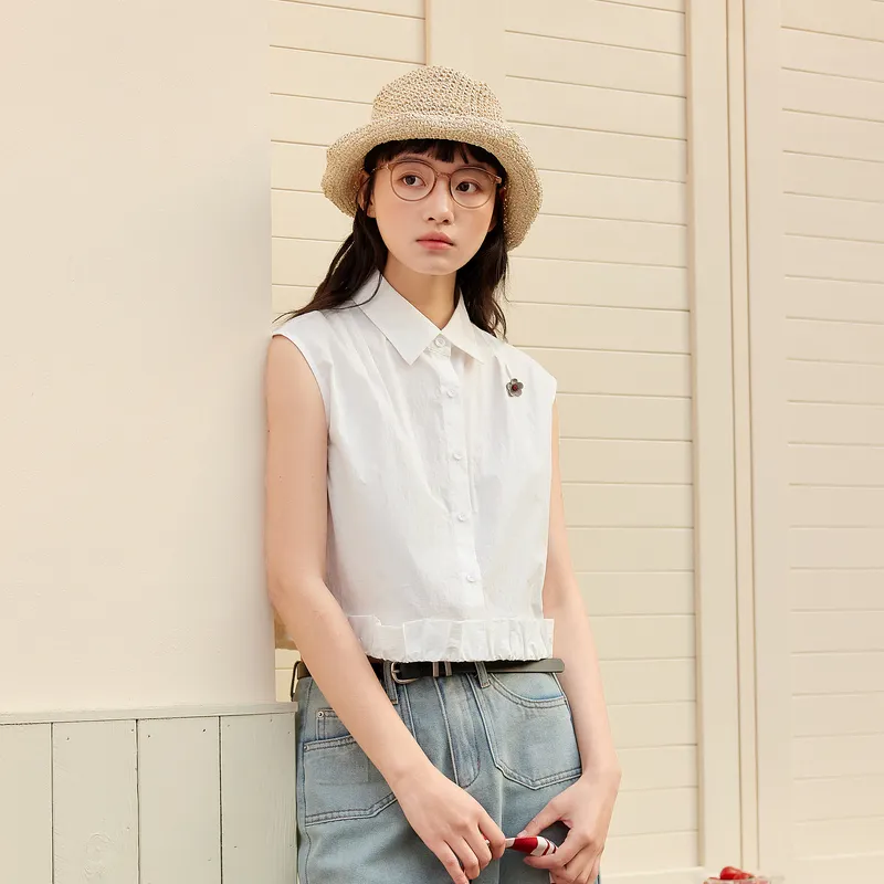 ZIHAN Shirts Women's White-3