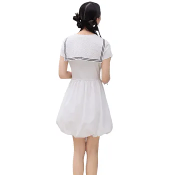 ZIHAN Short Sleeved Dress Women's White