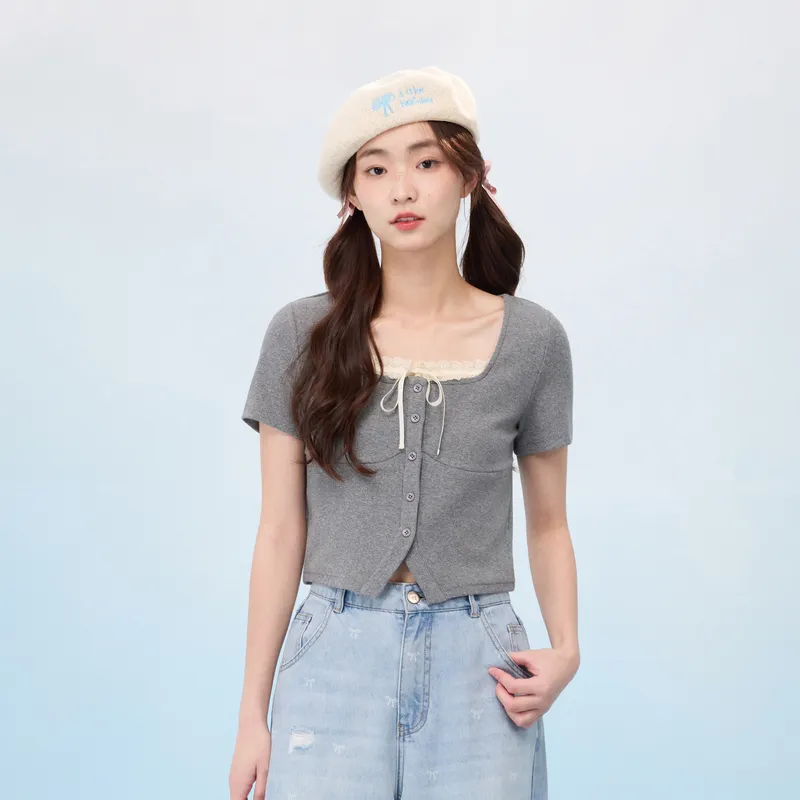 ZIHAN Set in Sleeve T Shirt Women's-4