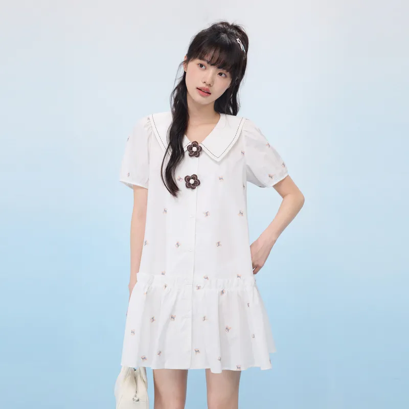 ZIHAN Short Sleeved Dress Women's-3