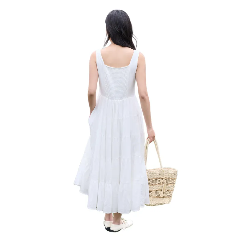 ZIHAN Sleeveless Dress Women's Ecru-1