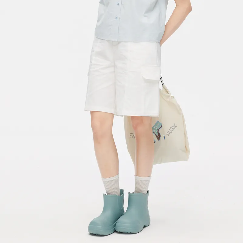 ZIHAN Cargo Shorts Women's White-4