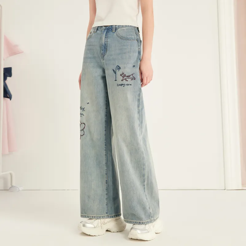ZIHAN Jeans Women's Denim Blue-2