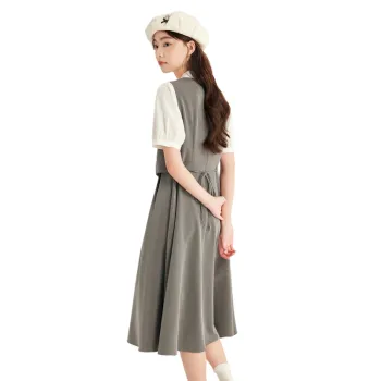 ZIHAN Short Sleeved Dress Women's Gray