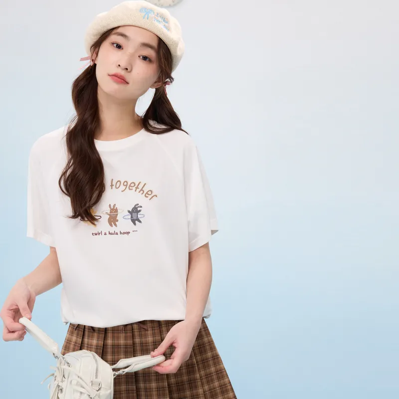 ZIHAN Raglan Sleeve T Shirt Women's-3