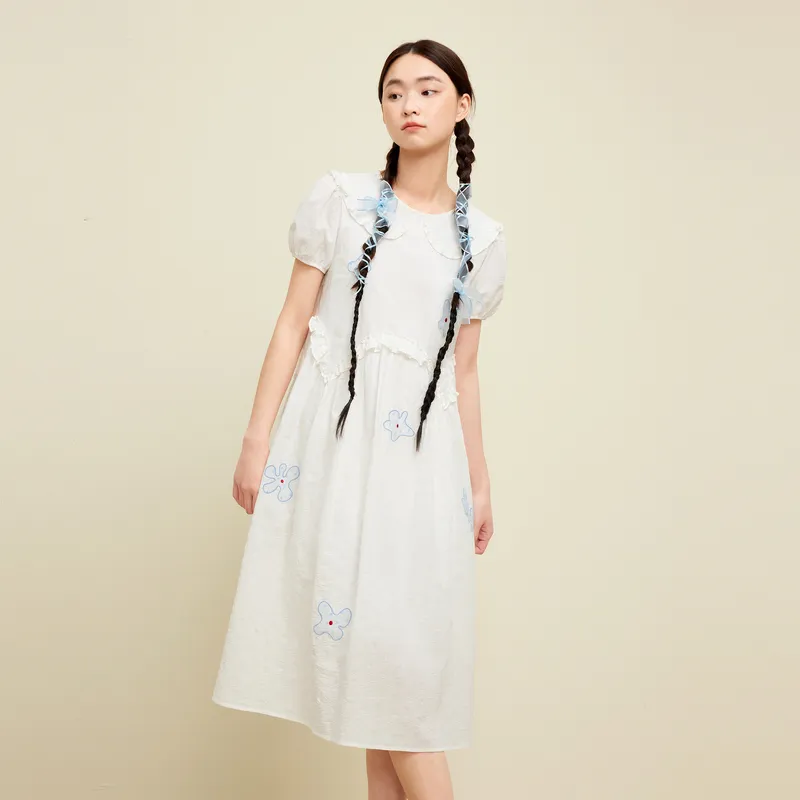 ZIHAN Short Sleeved Dress Women's-5