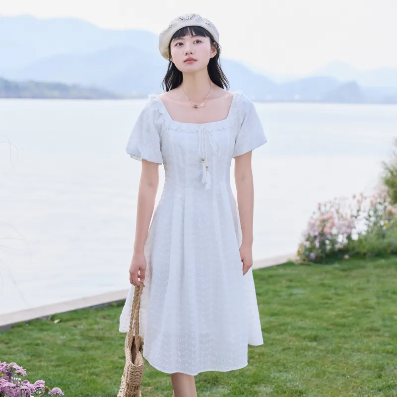 ZIHAN Short Sleeved Dress Women's-4