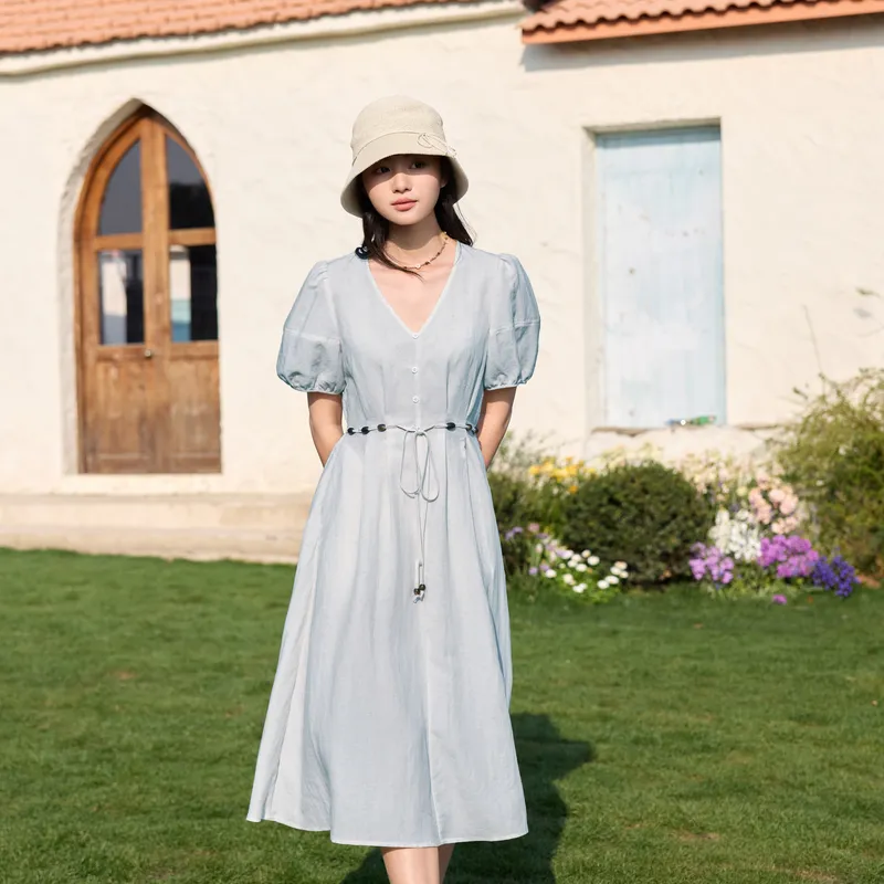 ZIHAN Short Sleeved Dress Women's-3