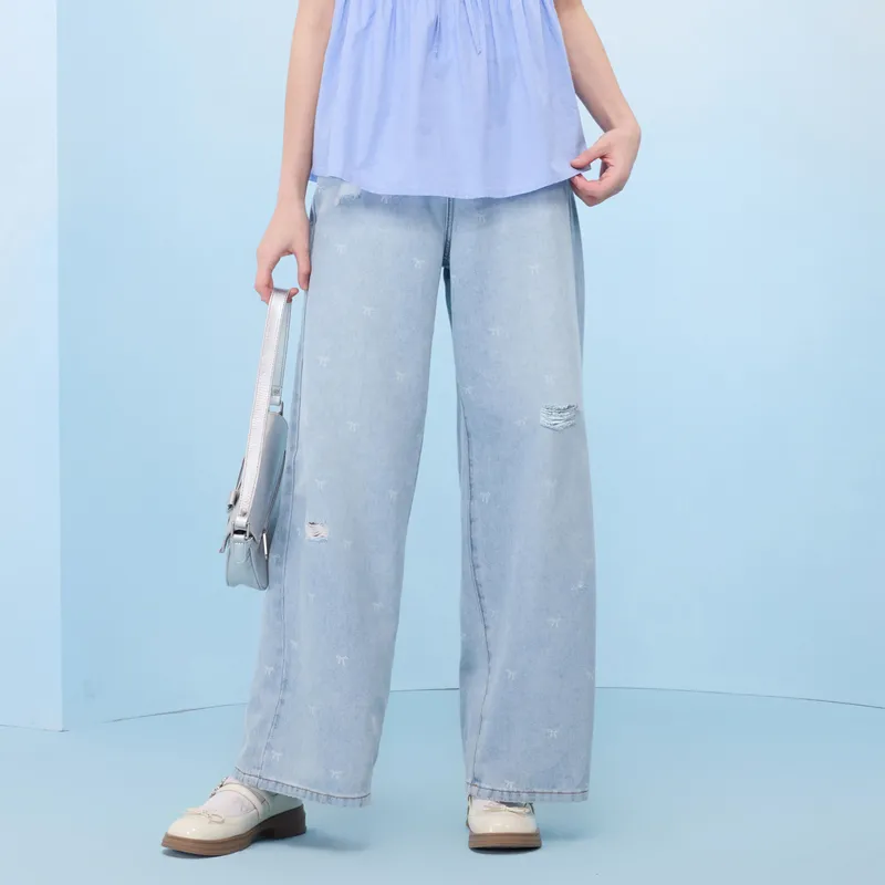 ZIHAN Jeans Women's Light Denim Blue-3