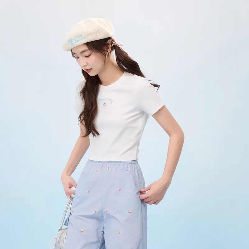 ZIHAN Set in Sleeve T Shirt Women's-2